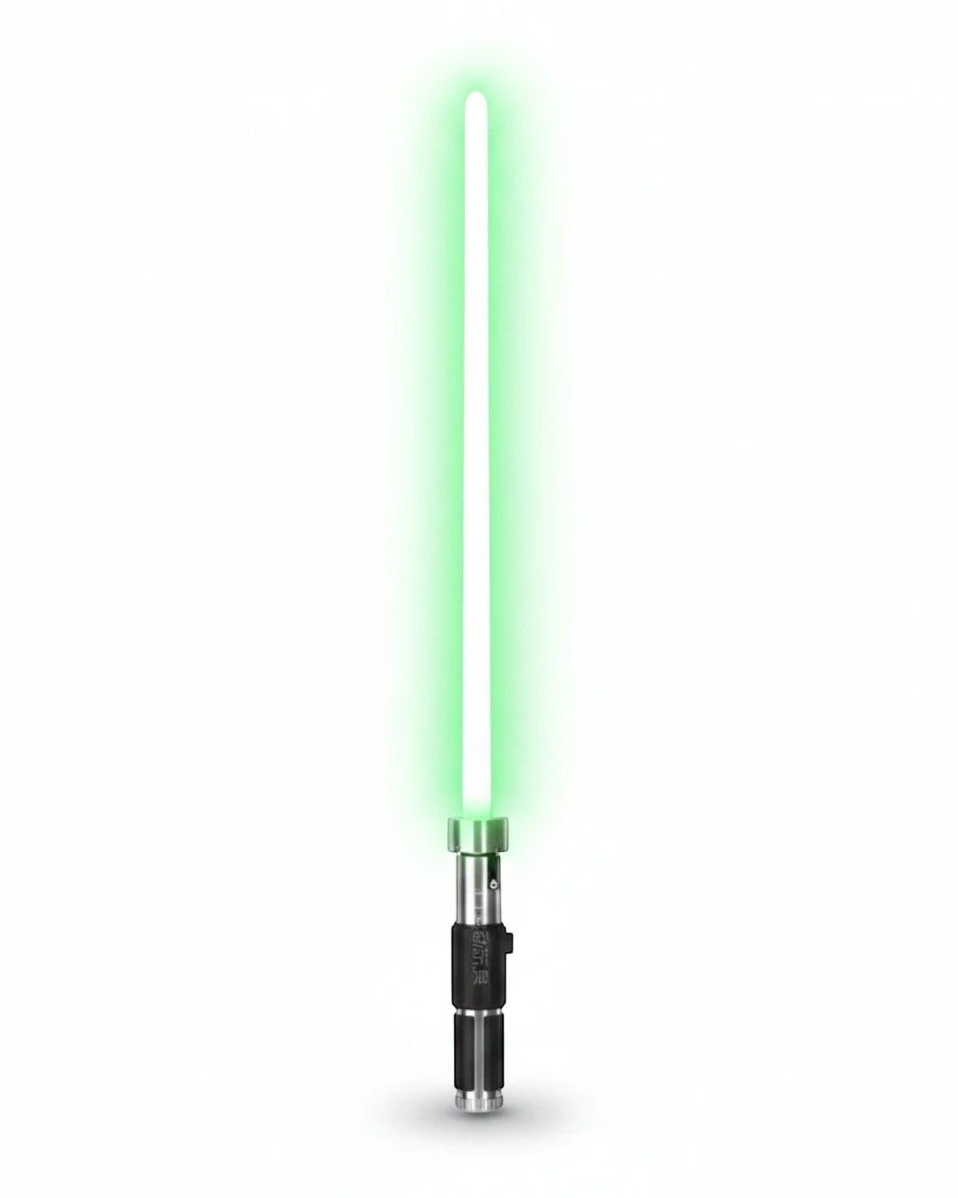VaultifyUK ZD Toys Yoda lightsaber prop with a glowing green blade and silver and black hilt for Star Wars cosplay