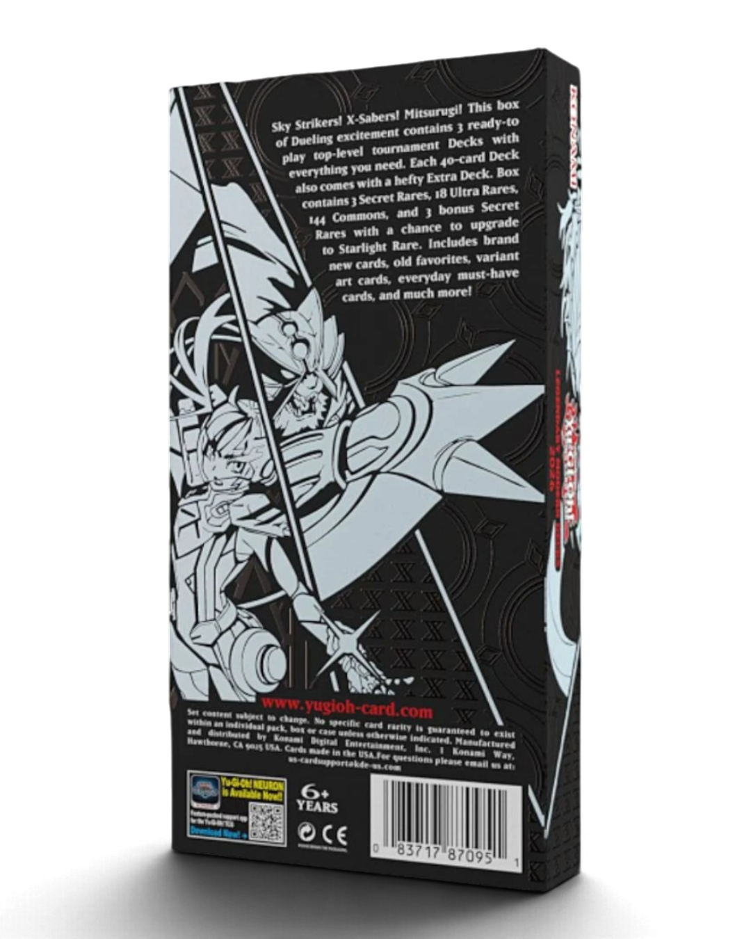 VaultifyUK Yu-Gi-Oh! Legendary Modern Decks 2026 box back showing card set details and character artwork