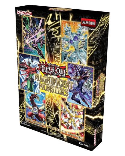 VaultifyUK Yu-Gi-Oh! Magnificent Monsters tuck box featuring iconic anime monsters with premium foil artwork
