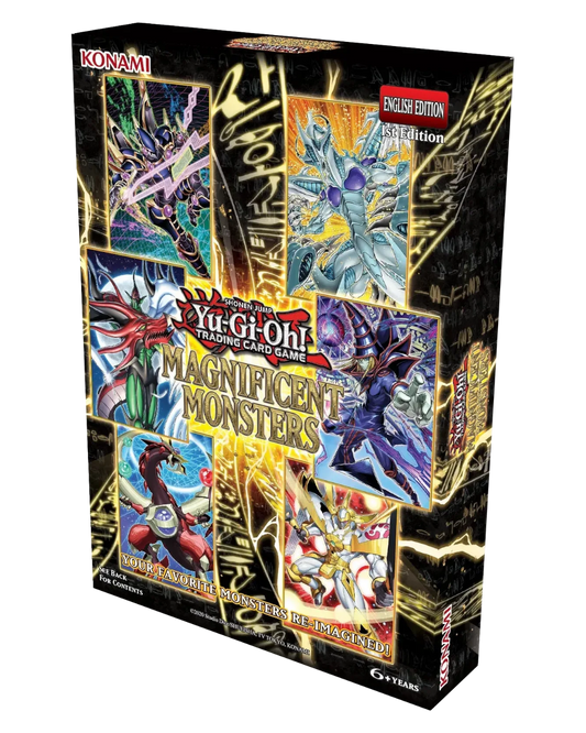 VaultifyUK Yu-Gi-Oh! Magnificent Monsters tuck box featuring iconic anime monsters with premium foil artwork