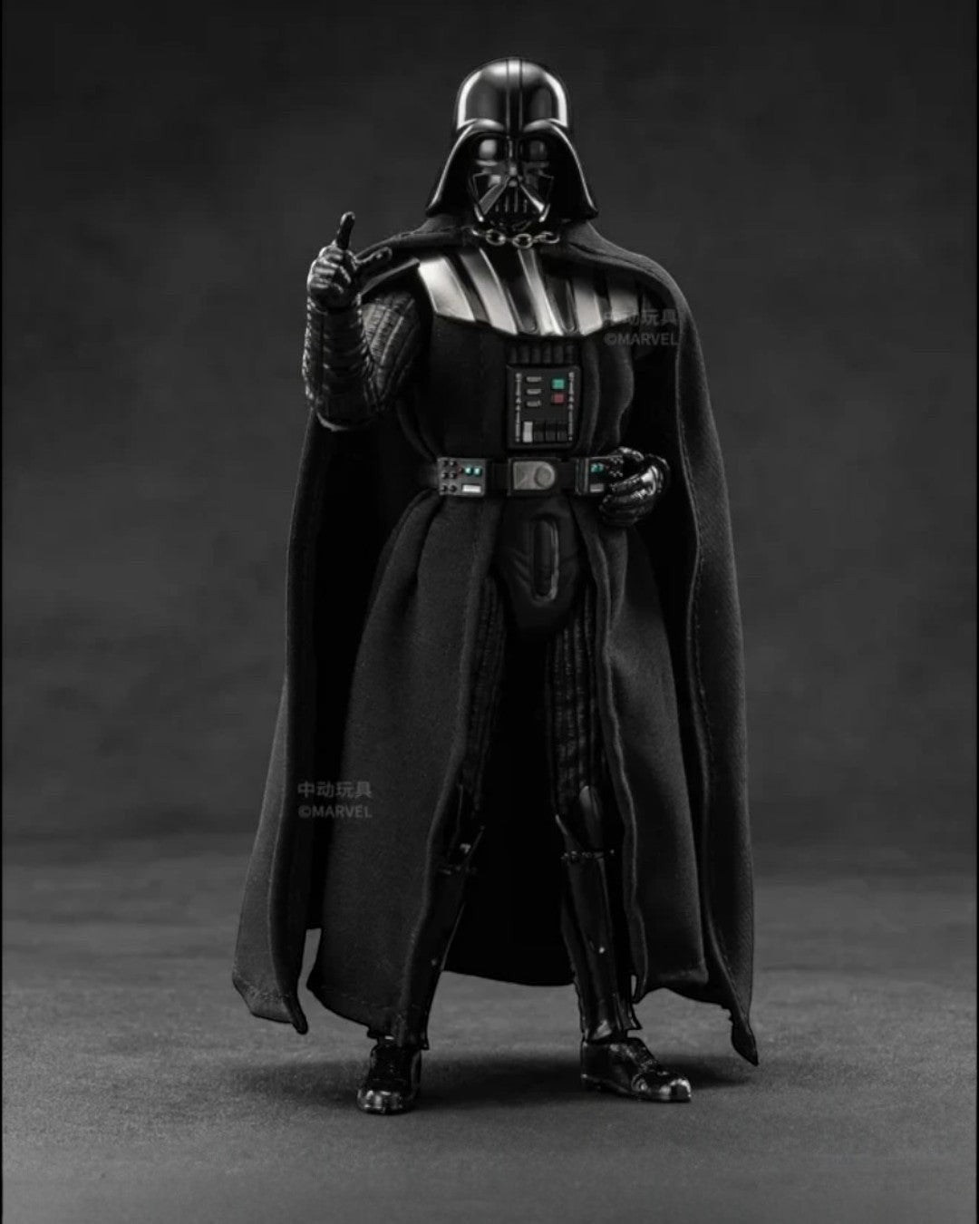 VaultifyUK ZD Toys 1/10 scale Darth Vader action figure with black fabric cape and articulated poseable design