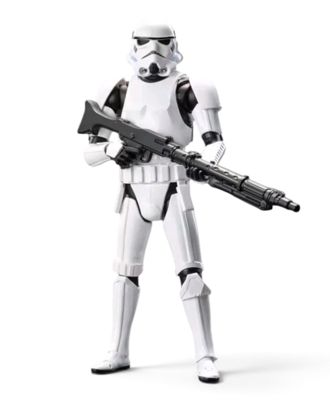 VaultifyUK ZD Toys 1/10 scale Stormtrooper action figure in white and black armour holding a blaster rifle