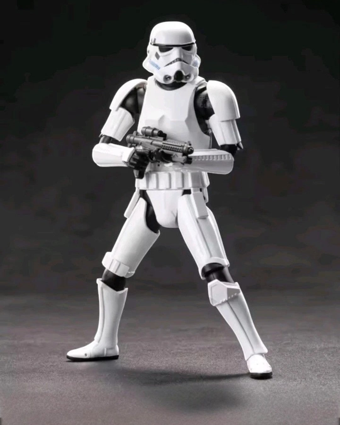 VaultifyUK ZD Toys 1/10 scale Stormtrooper action figure in white and black armour holding a blaster rifle