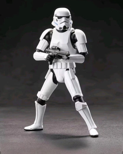 VaultifyUK ZD Toys 1/10 scale Stormtrooper action figure in white and black armour holding a blaster rifle