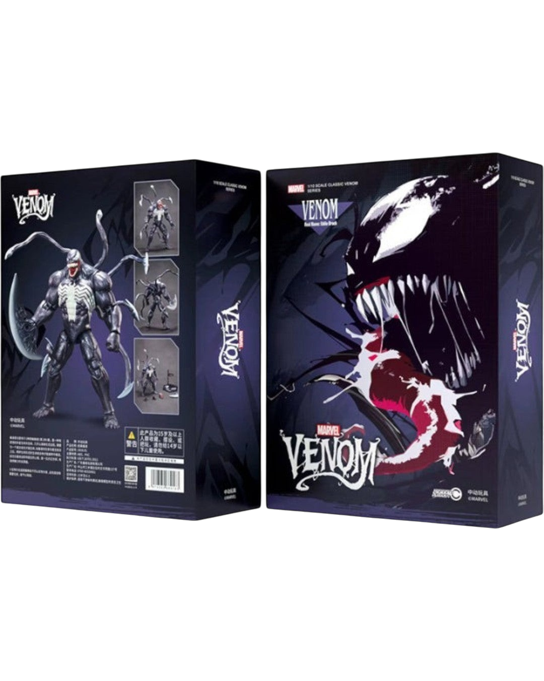 VaultifyUK ZD Toys Marvel Venom 1/10 scale figure in premium illustrated collector box packaging